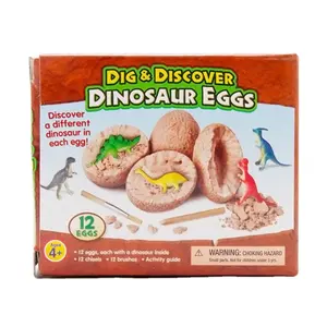 Kit de cavar ovos dino diy, kit de brinquedos descoberta de escavação de ovos, arqueologia de páscoa, brinquedos para crianças