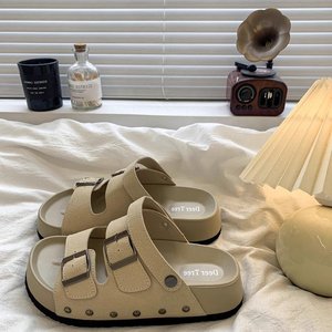 Sandalias Retro Mate para Mujer, Estilo Verano 2026, Sandalias de Playa y Sandalias de Tacón Bajo, Dos Pares - Product Image 6