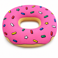 Coussin orthopédique en forme de donut avec mousse à mémoire de forme et design tricoté pour soulager les fesses, le coccyx et les hémorroïdes