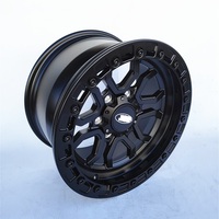 Jantes de voiture en alliage 6061, peinture noire, design Beadlock, jantes forgées pour voiture avec jantes monobloc, peinture noire, en vente