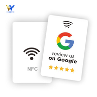Tarjeta NFC programable para reseñas de Google sin contacto, impresión de tarjetas NFC de 13.56MHz, tarjeta NFC RFID de Google, tarjeta social para reseñas de Google