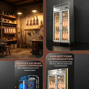 Armoire de séchage à air grande capacité, double porte, réfrigérateur à température constante, cabine professionnelle de déshydratation pour bœuf et poulet - Product Image 5