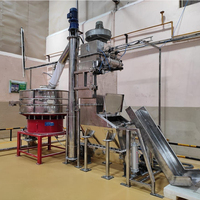 Machine de tamisage automatique pour liquides, céramiques, glaçures, cacao, sucre et farine, tamis vibrant rotatif rond de 800 mm pour poudres