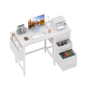 Modern Design Home Office <strong>Computer</strong> Desk with Extendable Feature &amp; File <strong>Drawers</strong> <strong>Cabinet</strong> for Small Spaces &amp; PC <strong>Tables</strong> - Product Image 5