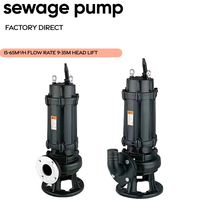 Pompe à eaux usées à aspiration WQ, moteur électrique, pompe centrifuge submersible, pompe à eaux usées pour puits profonds et eaux sales