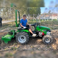 Mini Tractor Agrícola Compacto de 14HP, de Cuatro Ruedas, para Agricultura, Pequeño Trattorino Tagliaerba