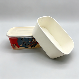 Multi‑scene Disposable <b>Paper</b> <b>Bowl</b> with lids PE Coated Single&Double‑Side PE Custom Dimension forTakeaway Food Application - Product Image 3