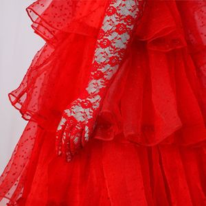 Estilo Vintage Lydia Vestido de novia rojo Traje de Carnaval de Halloween para películas y TV Trajes de disfraces de cosplay - Product Image 5