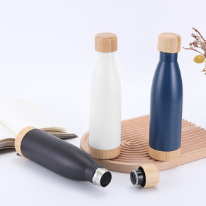 <span class=keywords><strong>Cola</strong></span> 500ml thép không gỉ chân không cách điện đôi tường phích tái sử dụng kim loại rò rỉ bằng chứng chai nước <span class=keywords><strong>Flask</strong></span> với nắp tre - Product Image 1
