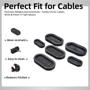 Shuoxi Chất lượng cao Trung Quốc dẫn điện cao su hình bầu dục Grommet Đóng lỗ dây cao su phích cắm NBR EPDM đúc công nghiệp OEM & ODM - Product Image 6