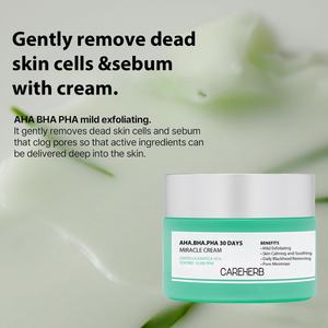 Soins de la peau coréens, hydratant coréen, apaisant, calmant, éliminant les points noirs, minimisant les pores, exfoliant doux AHA BHA PHA, crème pour le visage - Product Image 2