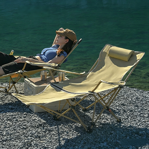 Silla Reclinable Plegable Canlk Moderna de Tela Oxford y Acero al Carbono, Silla Portátil para Acampar al Aire Libre con Reposapiés, Asiento de Jardín para Descanso - Product Image 3