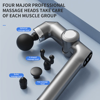 Masseur électrique haute performance, percussion de 10 mm, 4 têtes interchangeables pour le dos, le cou, les jambes et le corps entier