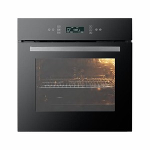 Four à micro-ondes encastrable en verre noir avec commande tactile complète de 60 cm et 73 L pour usage hôtelier et domestique - Product Image 1