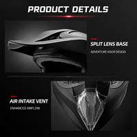 Casque de moto pour adultes et adolescents, casque complet pour vélo de montagne, casque de karting, casque de course pour adultes et enfants