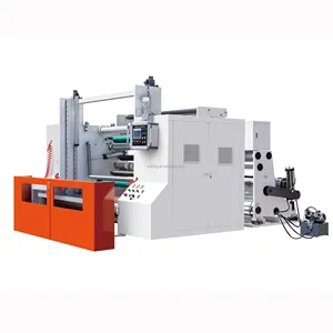 RTFQ-1800DG 3 inch and 6 inch shaftless jumbo roll adhesive label sticker or coated paper slitter and rewinding machine