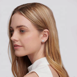 Joyería Personalizada, Nuevo Diseño Simple, Plata Fina S925, Moissanita VVS, Clásicos Aretes de Loto Certificados, Chapados en Oro para Mujeres y Hombres - Product Image 2