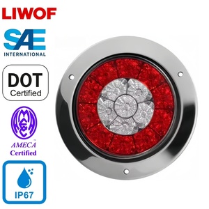 <span class=keywords><strong>Kit</strong></span> de <span class=keywords><strong>Luces</strong></span> Traseras LED Redondas de 4 Pulgadas, Impermeables, 12V, Selladas, de Freno, Direccional y Traseras para Camiones, Autocaravanas, Barcos y Remolques - Product Image 1