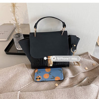 Sac à main vintage à rabat pour femme, minimaliste, durable, léger, en cuir PU, avec poignée supérieure, bandoulière, fermoirs, imperméable