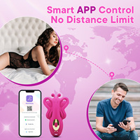 Vibrateur portable pour culotte, jouet sexuel pour femmes, stimulateur clitoridien avec contrôle par application et télécommande, mini vibrateur discret en forme de papillon