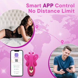 Tanga külot giyilebilir vibratör yetişkin seks oyuncakları kadınlar için, APP & uzaktan kumanda klitoris stimülatörü Mini sağduyulu kelebek vibratör - Product Image 6