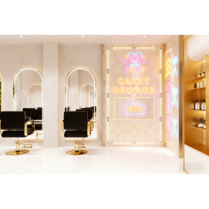 Modern Nail Salon Station Design | Custom Manicure Table & Mirror Set | One-Stop Nail Salon Furniture & Decoration Solution - Product Image 6