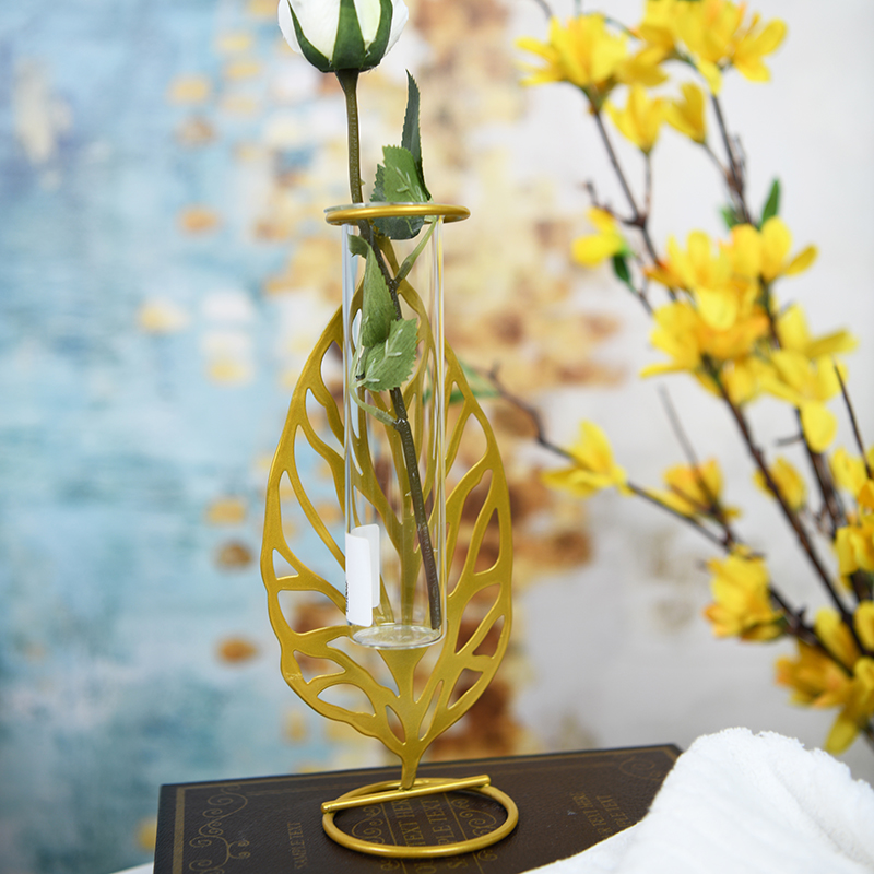 Модные аксессуары для дома, ваза из железа и стекла для домашнего декора