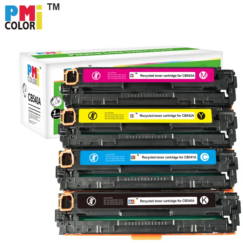 CB540 CB541 CB542 CB543A 125A ตลับหมึกสีรีไซเคิล OEM สำหรับ Hp Color Laserjet CP1215 1210 1217 1510