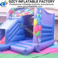 Château gonflable avec toboggan, combo château gonflable et toboggan
