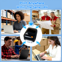 Mini Impresora Térmica Inalámbrica Portátil sin Tinta con WiFi para Impresión de Códigos de Barras y Recibos, Compatible con iPhone y Laptop
