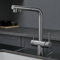 Robinet mélangeur de cuisine en laiton multicolore de haute qualité, 3 voies, double poignée, avec cartouche céramique et filtre à eau intégré - Offre Spéciale