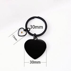 Llavero de Metal en Forma de Corazón, Grabado Láser con Logotipo Personalizado, Impresión a Color, Foto, Material en Blanco para DIY - Product Image 4