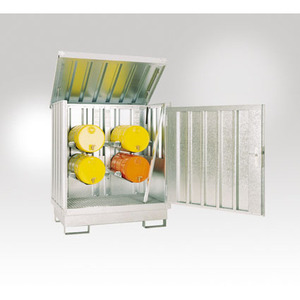 Deposito di Materiali Pericolosi, con 4 supporti per scaffali, 4 supporti per fusti - Product Image 1