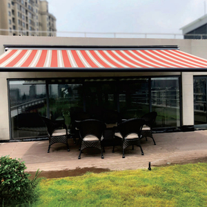<span class=keywords><strong>Toldo</strong></span> de sombra de techo retráctil de lujo motorizado eléctrico montado en la pared <span class=keywords><strong>con</strong></span> balcón Patio al aire libre Techo solar - Product Image 4