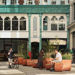 Moderna <span class=keywords><strong>gran</strong></span> cuadrado paisaje diamante silla al aire libre fibra de vidrio macetas para Centro Comercial ocio antiséptico madera <span class=keywords><strong>Parque</strong></span> escuela - Product Image 4