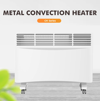 OEM ODM Chauffage par convection 1000/2000W, radiateur électrique portable à panneau métallique mural avec prise UK et contrôle WiFi