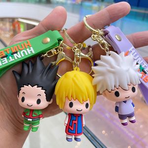 6 Estilos de Llaveros con Figura de Anime de Killua Zoldyck, Hisoka y <span class=keywords><strong>Chrollo</strong></span>, Mini Figura de Anime de 10 cm con Anillo - Product Image 1