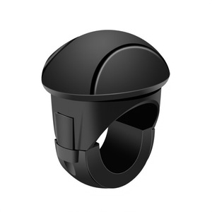 Boule d'assistance au volant de voiture 27 mm en silicone noir, aide au virage à une main, ajustement universel - Product Image 1