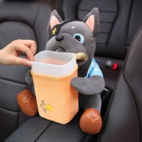 Boîte à mouchoirs et poubelle 2-en-1 créative pour voiture, organisateur de dossier de siège, support multifonctionnel pour accoudoir, accessoire de décoration automobile