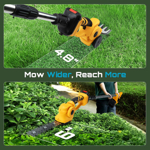 Taille-haie et cisaille à gazon sans fil 2-en-1 avec batterie rechargeable et double ciseaux pour l'entretien GT6002 Hedge T - Product Image 3