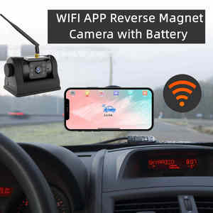 Junsun — caméra de sauvegarde inversée sans fil avec batterie intégrée, pour camion-van semi-<span class=keywords><strong>remorque</strong></span>, application Android IOS, 1080P - Product Image 5