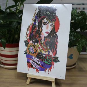 Feuille d'autocollants <span class=keywords><strong>de</strong></span> <span class=keywords><strong>tatouage</strong></span> temporaire sexy pour femmes, conception personnalisée, non toxique, avec bras entier et dos - Product Image 3