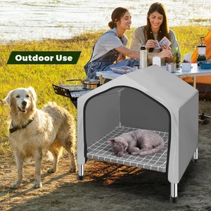 2 ב 1 בית כלבים מקורה-בית כלבים מוגבה מתאים לכלבים קטנים ובינוניים - Product Image 6