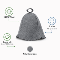 Chapeau de sauna en feutre de laine pour commande en gros, divers styles, casquette de sauna Banya, logo personnalisé pour entreprises de sauna et spa