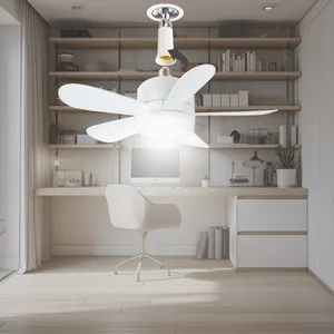 New Trend 15.74 Inches Ceiling Light Fan Modern Home 2 In 1 Screw Into LED Light Socket Ceiling Fan With Light Remote Control