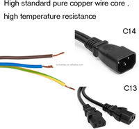 Cordon d'alimentation double C13 16a 20a 16awg 14awg 12awg 5ft Y splitter branche C20 à 2