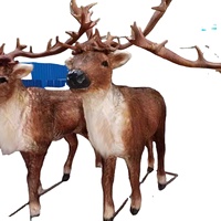 Tema parkı Animatronic noel dekorasyon Animatronic şarkı ren geyiği hayvan modeli satılık