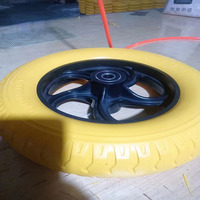 10 12 13 14 15 16 pouces PU mousse plat gratuit brouette roue et pneus pour Wagon chariot tondeuse à gazon camions à main