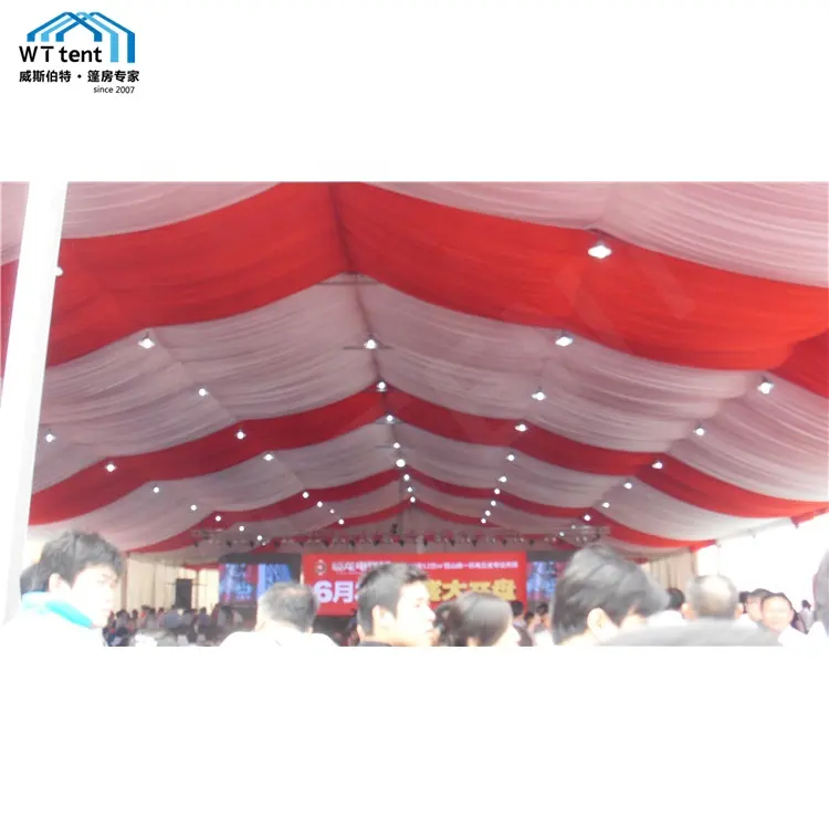 Opening Ceremony Marquee Wedding Party Event Tent Customized Waterproof Aluminum Big Tents Ceiling Lining Decoration