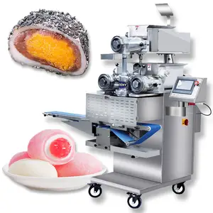 SY-810 304 Thép Không Gỉ Thiết Bị Thực Phẩm Bán Điền Công Nghiệp Tự Động Mochi Maker Máy Điều Chỉnh Bằng PLC Điều Khiển